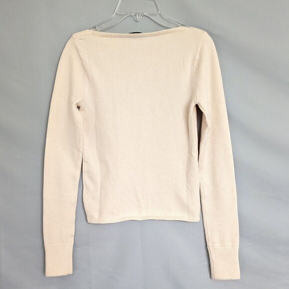 LOBA Revolve Kristhel Sweater Soft Pink Boat Neck Crop Size XS Ribbed Cuffs - Picture 3 of 10
